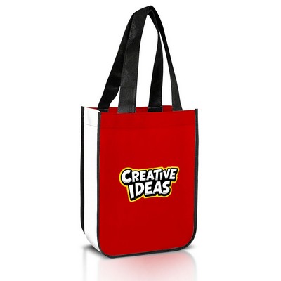 Non Woven Two Tone Tote Bag ( 9" X 11.75" X 4" )